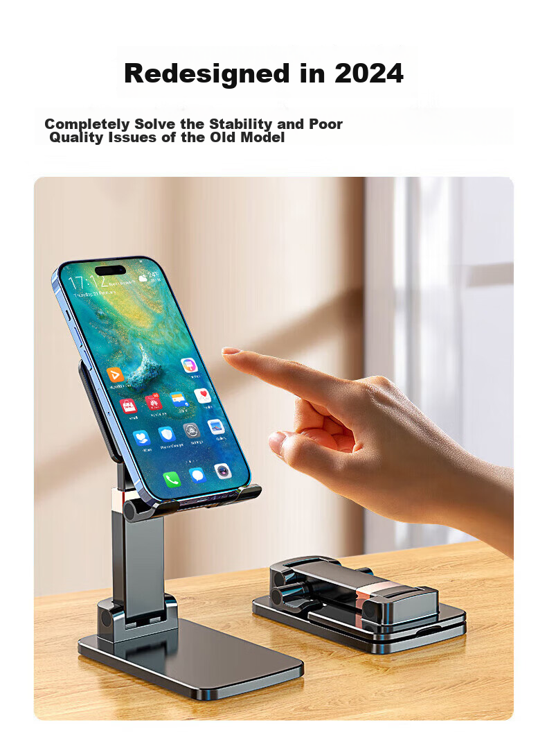 KOVOL Phone Stand, IPad Tablet Holder, Multifunctional Lazy Desktop Stand, Bedside Stand for Live Streaming, Gaming, Reading, Online Classes, Postgraduate Entrance Exam Preparation, Binge-Watching, Compact And Foldable 3