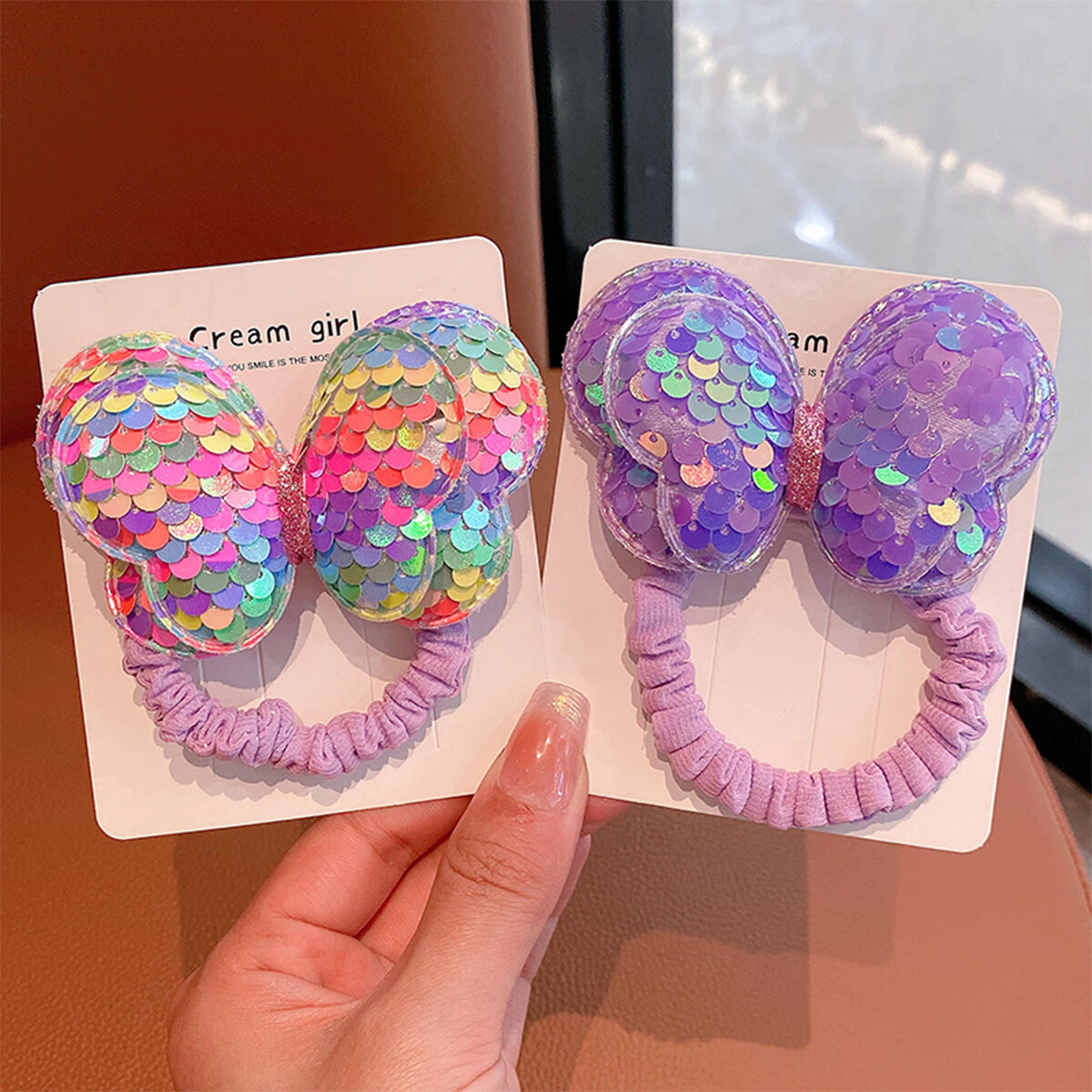 CHIMERA 4-Piece Children's Hair Ties, Bun Maker, High Ponytail Holder, Non-Damaging Hair Bands, Girls' Mid-Autumn Festival Gift