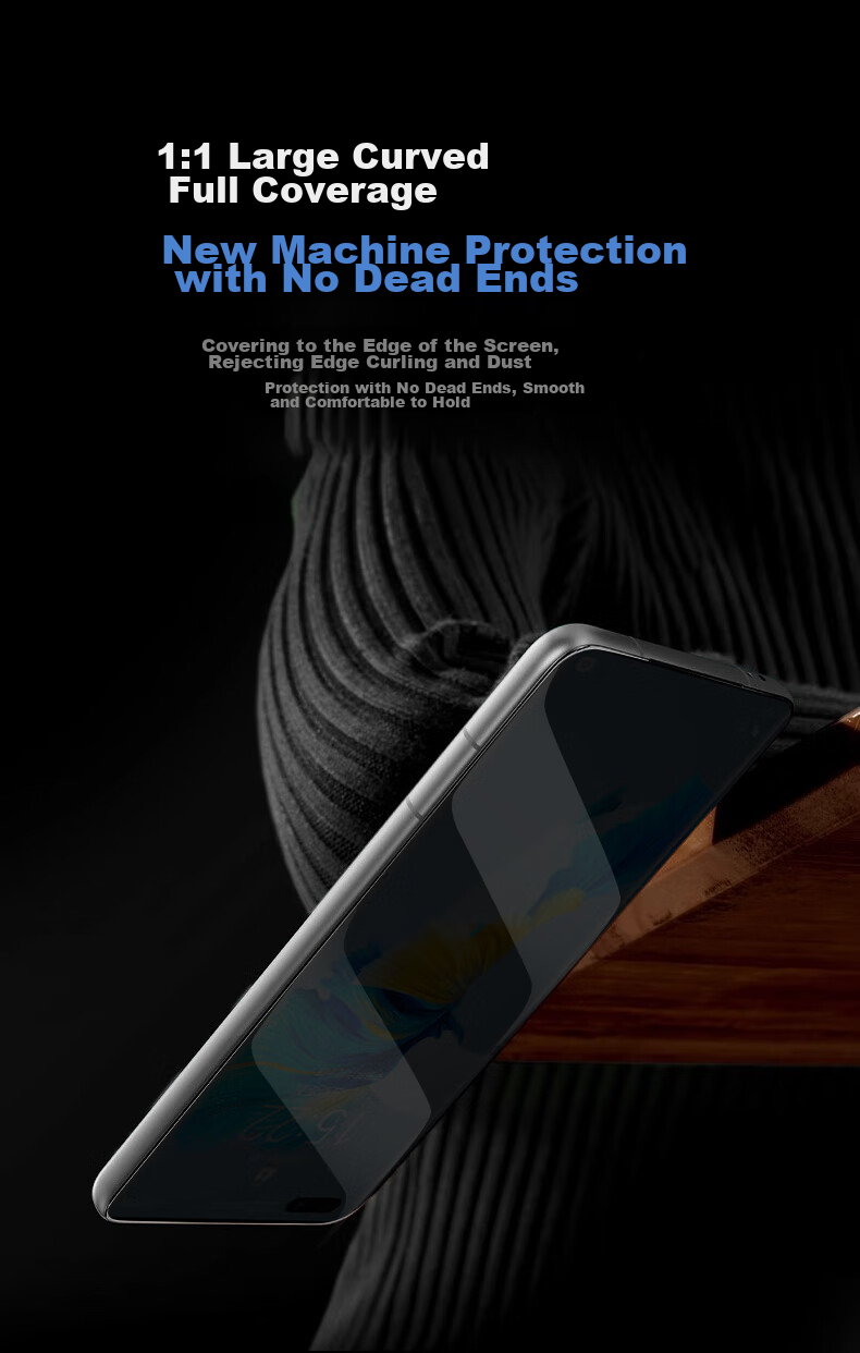 DIVI [28° True Privacy] Privacy Screen Protector for Huawei Mate40, Anti-Peeping Hydrogel Film for Mate40/40E, Full Coverage Non-Tempered Glass Film, Shatterproof Anti-Scratch Protective Film 12