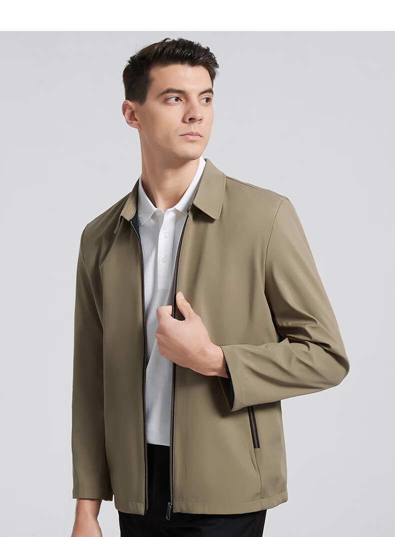 FIRS [Triple Protection] Executive Jacket for Men, Seamless Lapel Coat, Business Commute Wrinkle-Resistant Civil Servant Outerwear, Black 12