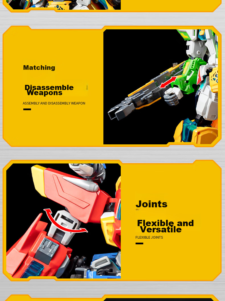 DISON Transforming Alliance 2 War God Optimus Prime Transforming Toy, Boys' Car, Five-In Robot, Birthday Gift for Children, New Year Present 8