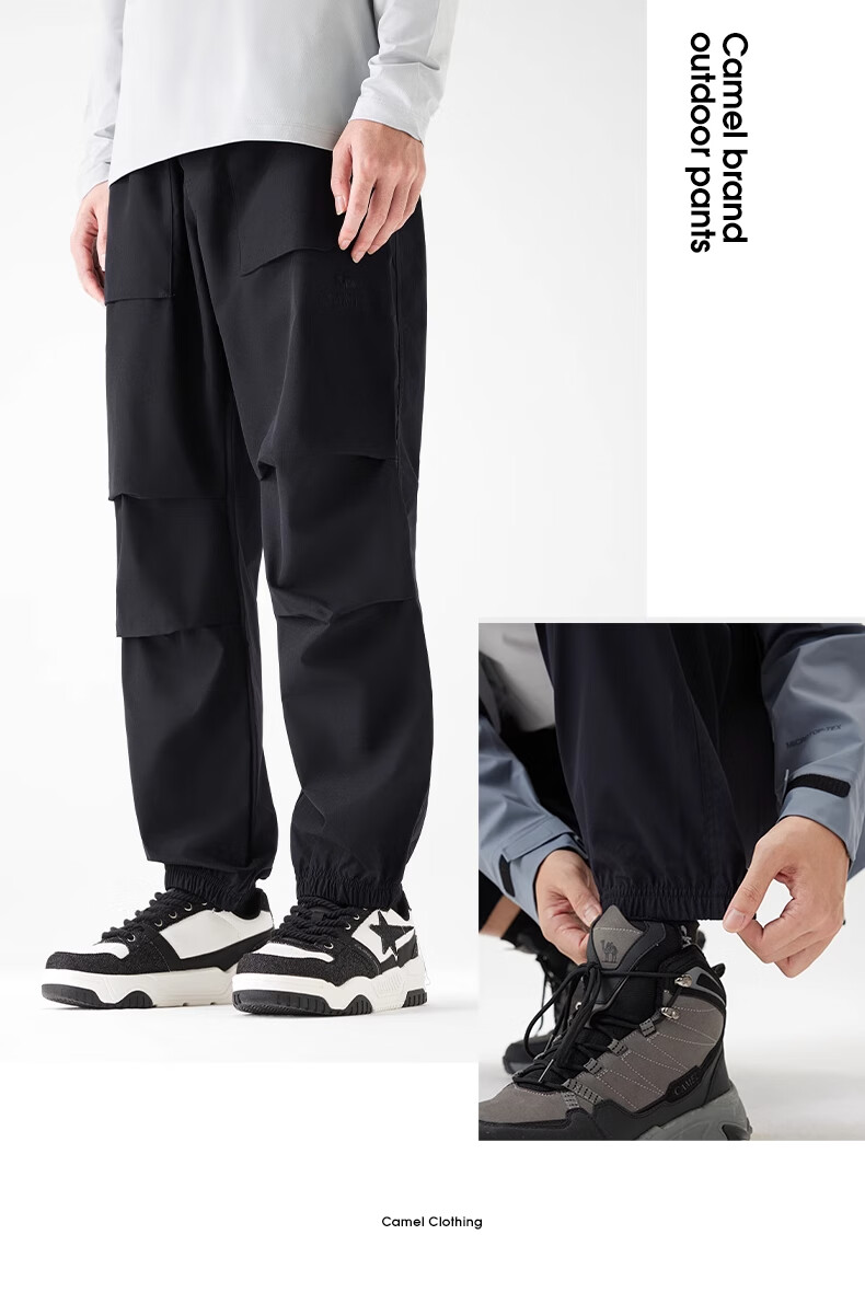CAMEL (CAMEL) Men's Cargo Pants, Loose-Fitting, Slimming, Windproof, Long Trousers, Functional Straight-Leg Casual Pants A14CA68689 9
