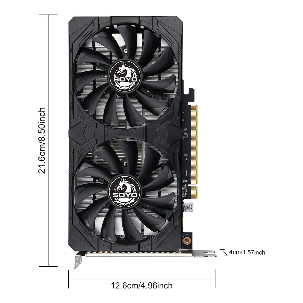 Meijie RX6500XT Yanlong 4GD6 4GB GDDR6 Gaming Graphics Card for PC Build