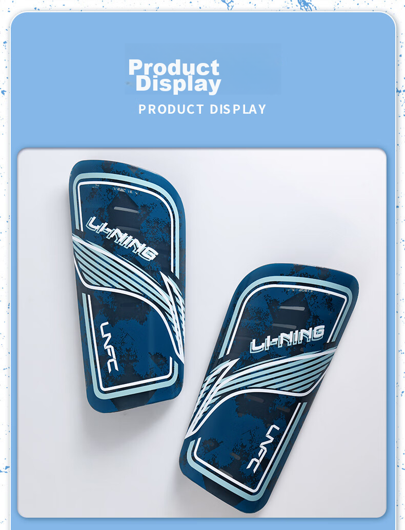 Li-Ning Shin Guard Soccer Special Children And Adults Foot Protection Plate Professional Competition Sports Protective Gear Insert Board Black Silver S 9