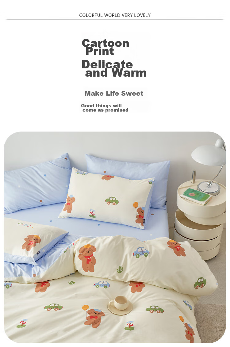 Dohia Pure Cotton Duvet Cover, Single Piece, Double Bed Linen, All-Season Pure Cotton Quilt Cover And Filling Set, for 1.5-Meter Bed, 203*229cm 10