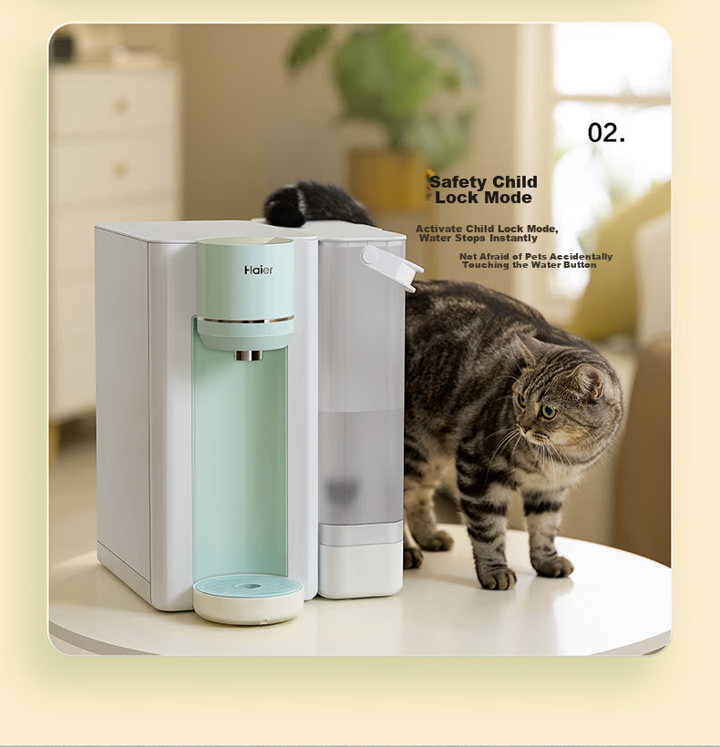 Haier Desktop Water Purifier, Light And Fresh Hot Water Dispenser, Dual Water Tank, Dual Antibacterial, No Installation Required, Heating And Direct Drinking All-In Machine, Non-Dual Phenol Water Dispenser HCF75-2LXWZU1 18