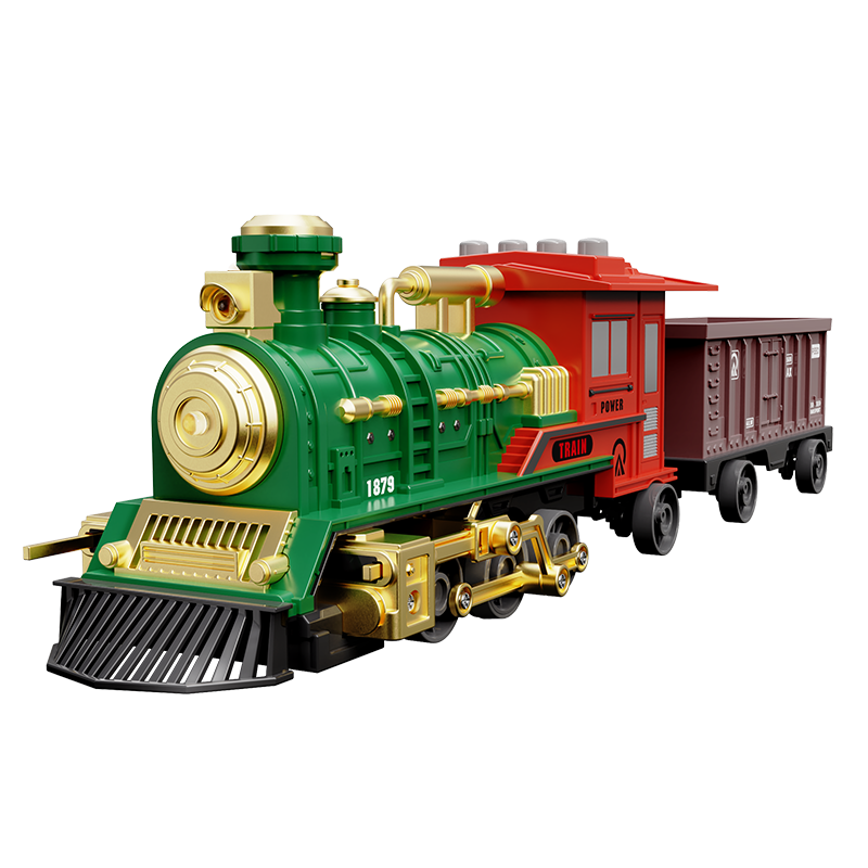 BAOLE STAR TOYS Children's Toy, Boys' Steam Train And Car Model, Educational Track Vehicle, Birthday Gift for Ages 3-6