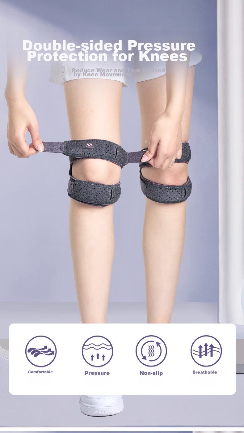 NAILEKESI Knee Brace for Hiking, Patellar Strap, Professional-Grade Climbing, Women's Special Sports Knee Protector, Badminton Running Knee Support for Me 4