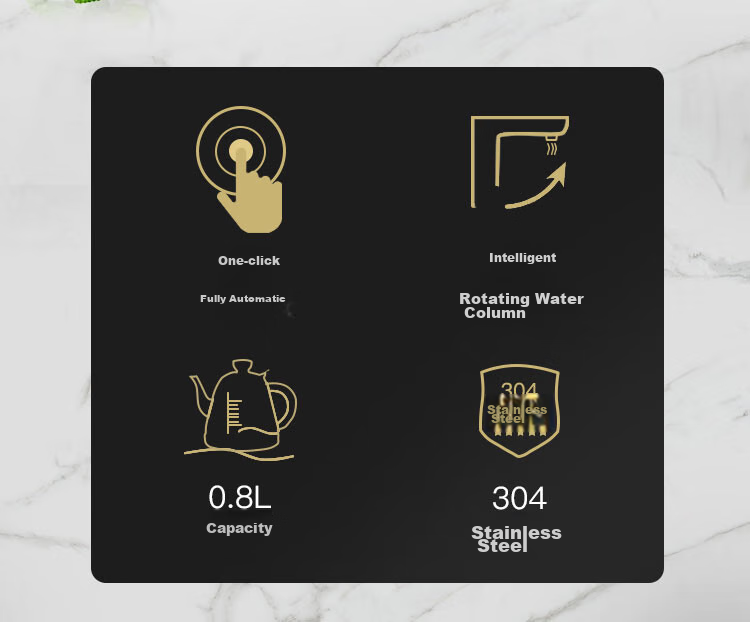 CHIGO Pure Titanium Electric Kettle Fully Automatic Water Supply Electric Kettle Tea Table Integrated High-Temperature Sterilization Electric Tea Stove Embedded Tea Table Special Electric Tea Tray JBL 2