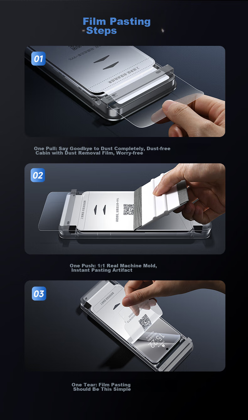 DIVI [One-Step Application] Privacy Screen Protector for Huawei Pura70, Full Adhesive P70 Full Coverage Microcrystalline Hydrogel High-Definition Anti-Fingerprint Non-Tempered Dust-Free Quick Installation Shockproof Soft Film 9