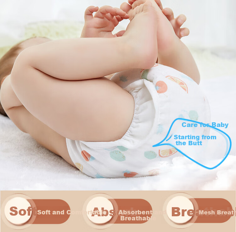 Xiqinbao Newborn Diapers, Baby Gauze Diaper Covers, Infant Mustard Seed Gauze Washable Diapers, 50*50cm, 6-Pack 2