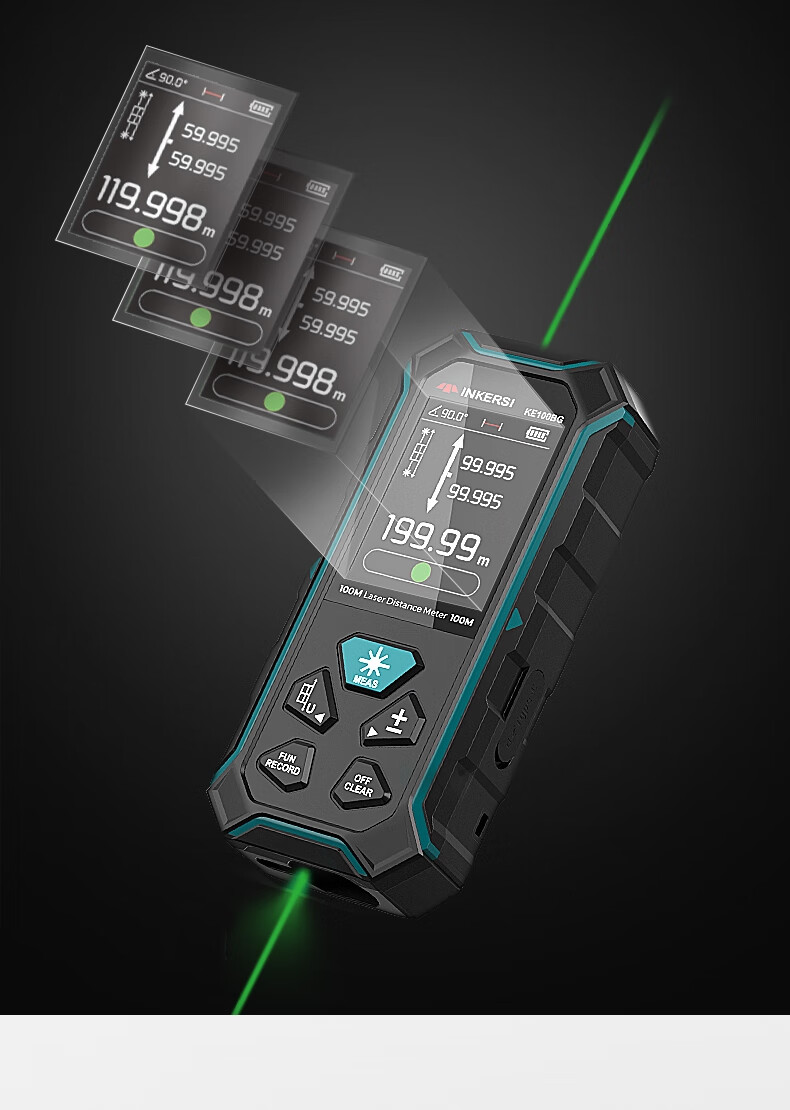 SNDWAY Yingsikes Two-Way Laser Distance Meter High-Precision Electronic Ruler with Magnetic Green Light KE60BG 15