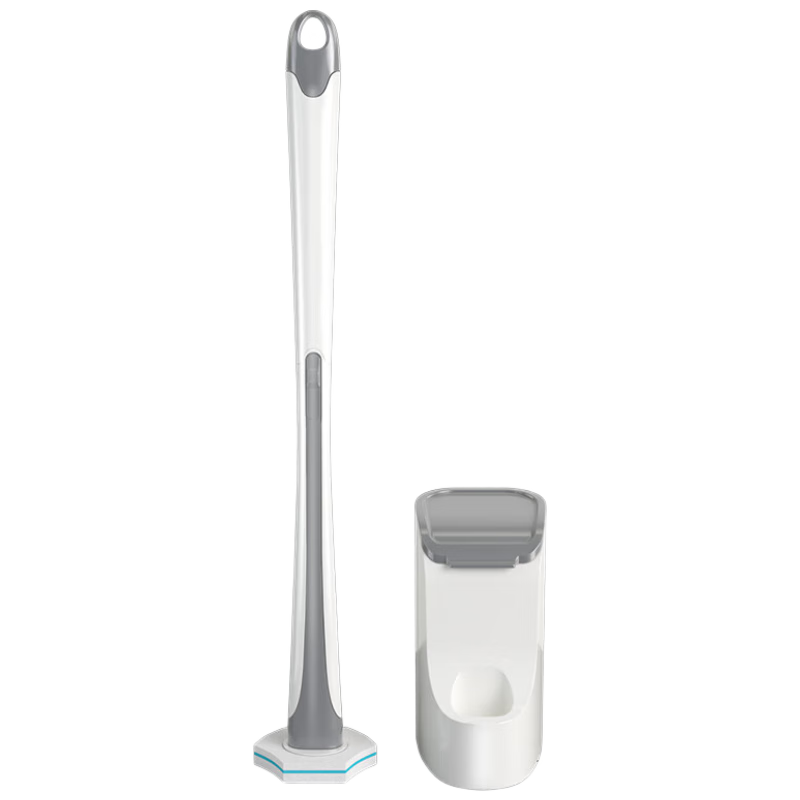 BAOJIAJIE Disposable Toilet Brush for Home Use, No Dead Angles, Wall-Mounted Bathroom Brush (8 Brush Heads)