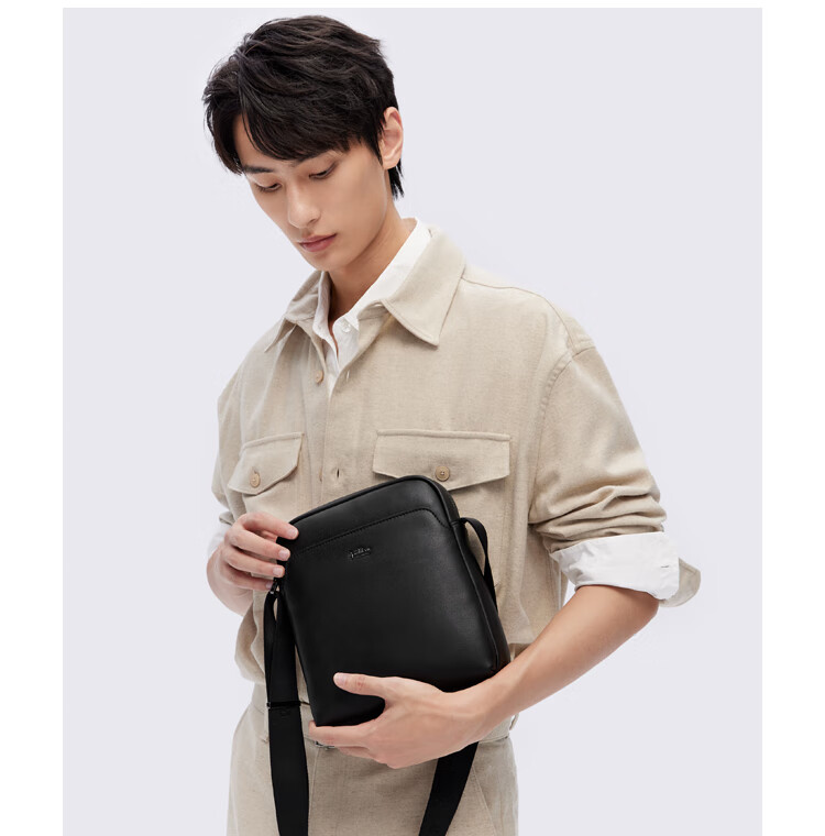 Goldlion Men's Crossbody Bag, Versatile Business Shoulder Bag, Cowhide Large Capacity Messenger Bag, Birthday Gift 2