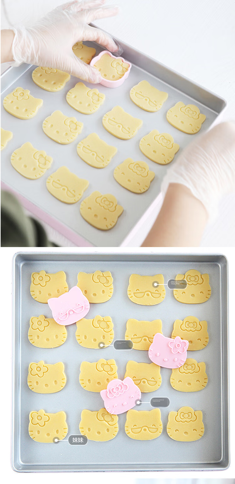Xuechu KT Watermelon-Shaped Cute Cartoon Steamed Bun, Layer Cake, Biscuit And Cookie Mold Set of Four Pieces 6