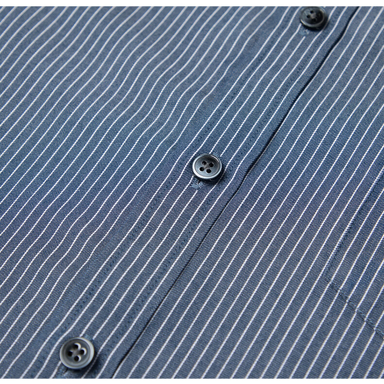 BLACKMONDAY [Easy-Care] Striped Shirt for Men, Spring And Autumn Business Casual Wrinkle-Resistant Non-Iron Long-Sleeve Dress Shirt 14