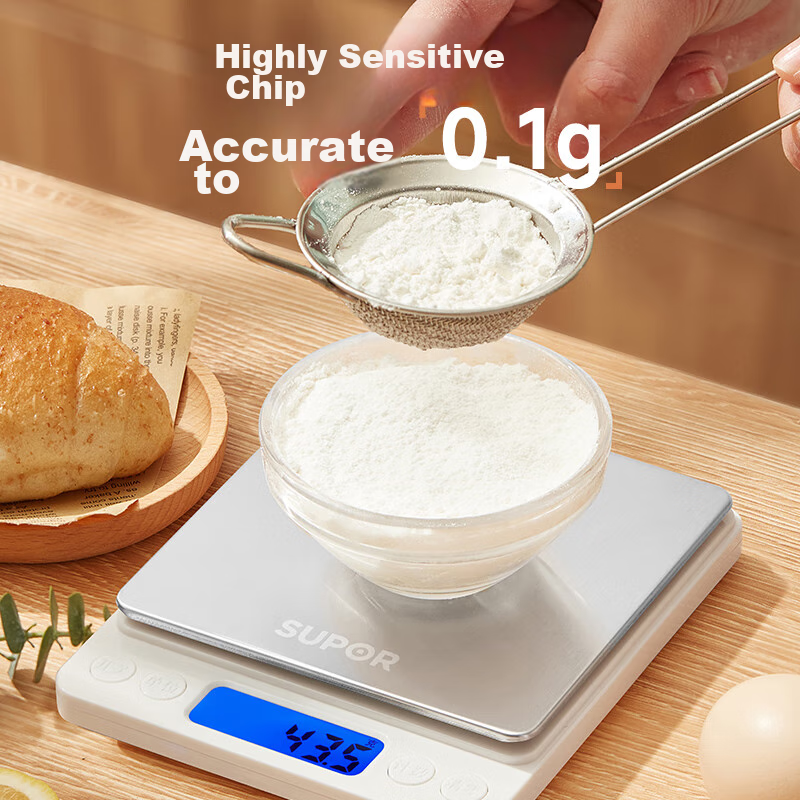 SUPOR Electronic Kitchen Scale, Home Digital Scale, Gram Scale, Baking Scale, High Precision Weight Scale, KDB03AM10