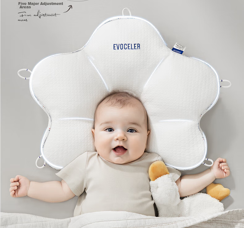 EVOCELER Shaping Pillow for Newborns 0-6 Months, Baby Head Correction Pillow 6