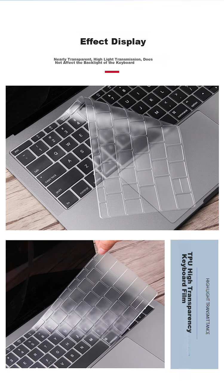 JPLAYER Keyboard Protector Film for Xiaomi Redmi Book 14 25/24/23 Models/Pro14 24 Model Laptops, High Transparency Ultra-Thin Film, Anti-Dirt TPU 10
