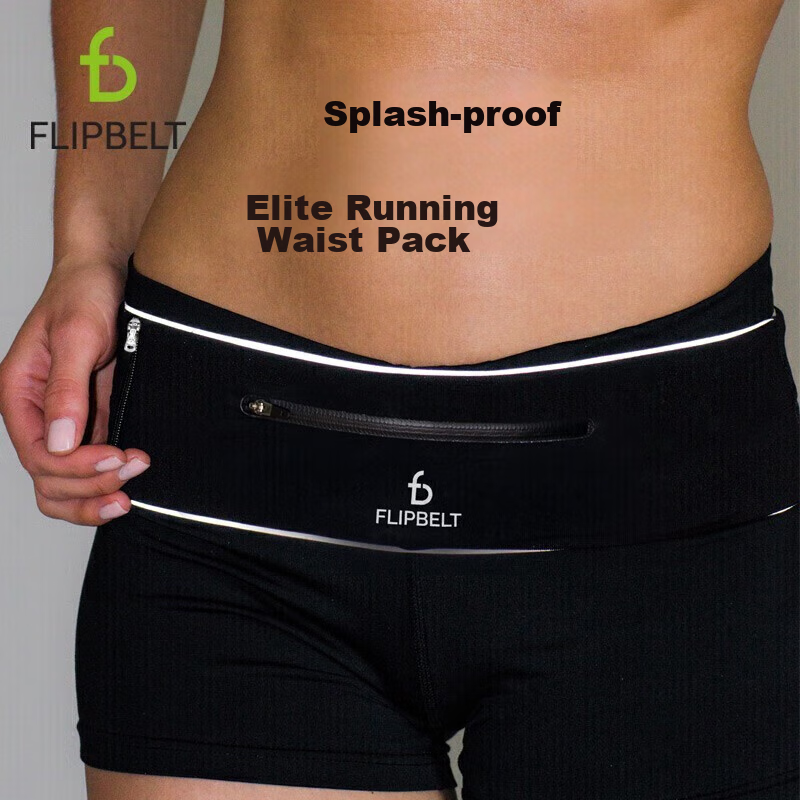 Flipbelt [Elite Waist Pack] Men's And Women's Splash-Resistant Sports Running Phone Armband for Night Running Fitness Equipment Classic Black XL