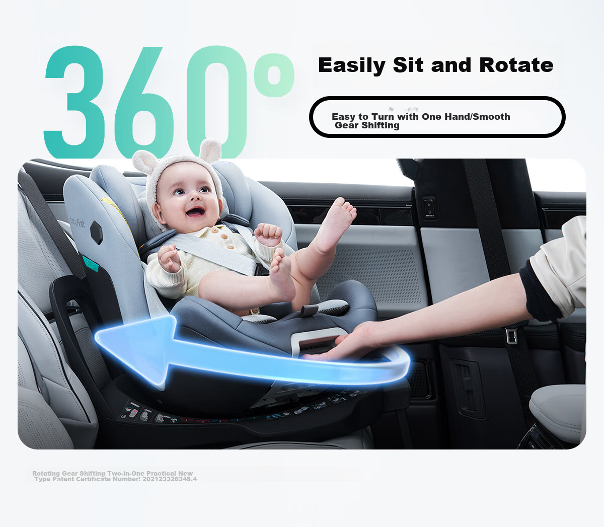 Babyfirst Lingyue Pro Infant and Child Safety Car Seat 0-7 Years i-Size Polar Gray New Regulation 26