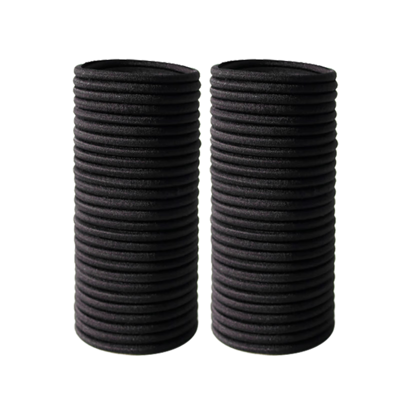 Meifuyu High-Elasticity Children's Rubber Bands, Small Size, Thumb Hair Ties, Black Hair Bands, 150 Pieces, Hair Ties for Ponytails, MF8906