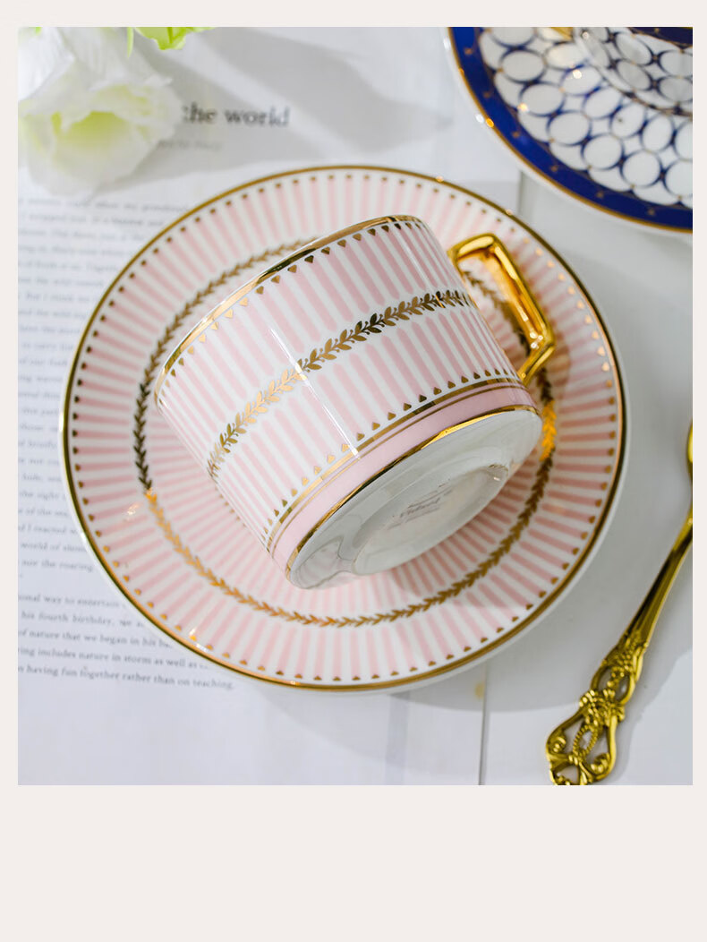 Vidsel Luxury Ceramic Coffee Cup and Saucer Gift Set High-Value Gift Box Couples Gift New Wedding Birthday Housewarming 12