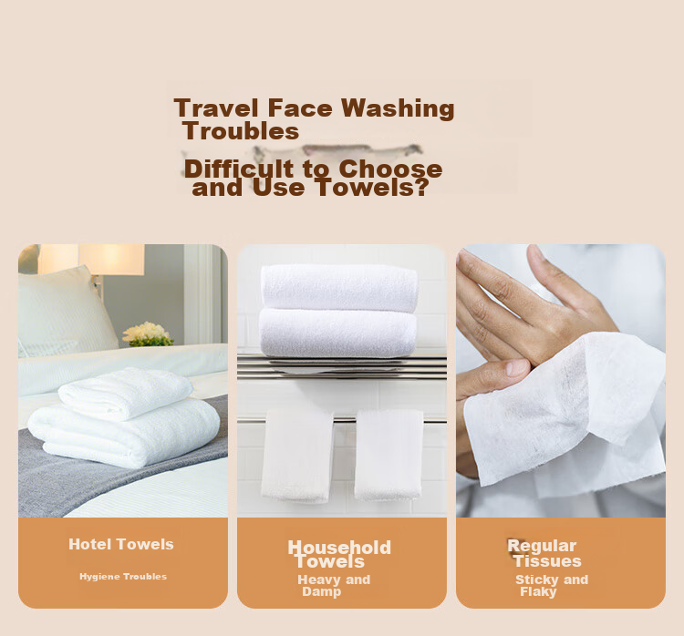 JD Original [Thickened And Enlarged to 30*60cm] Disposable Compressed Towels Face Wipes for Travel And Hotels, Portable, Pack of 12 3