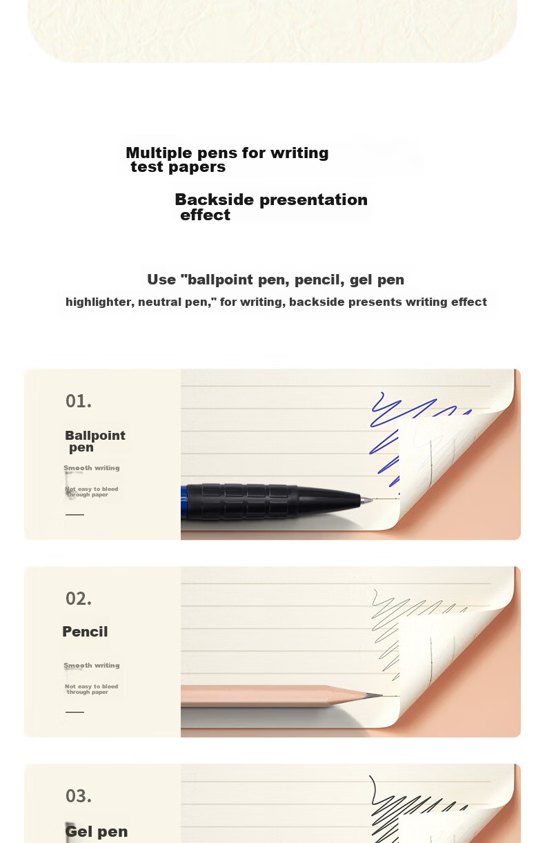 Deli 4 A5 Notebooks / 60 Sheets Simple Retro Series Spiral Notebooks, Spiral-Bound Notebooks, Journal, Error Correction Book, Student Exam Preparation LA560 13