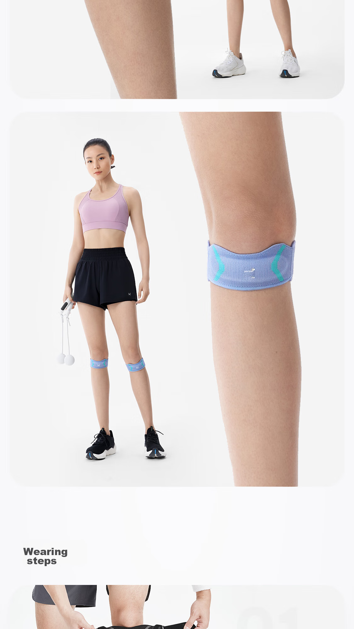 Keep Professional Patellar Strap Knee Brace [Two-Pack], for Running, Jump Rope, Hiking, Badminton, Sports, Meniscus Knee Protectio 16