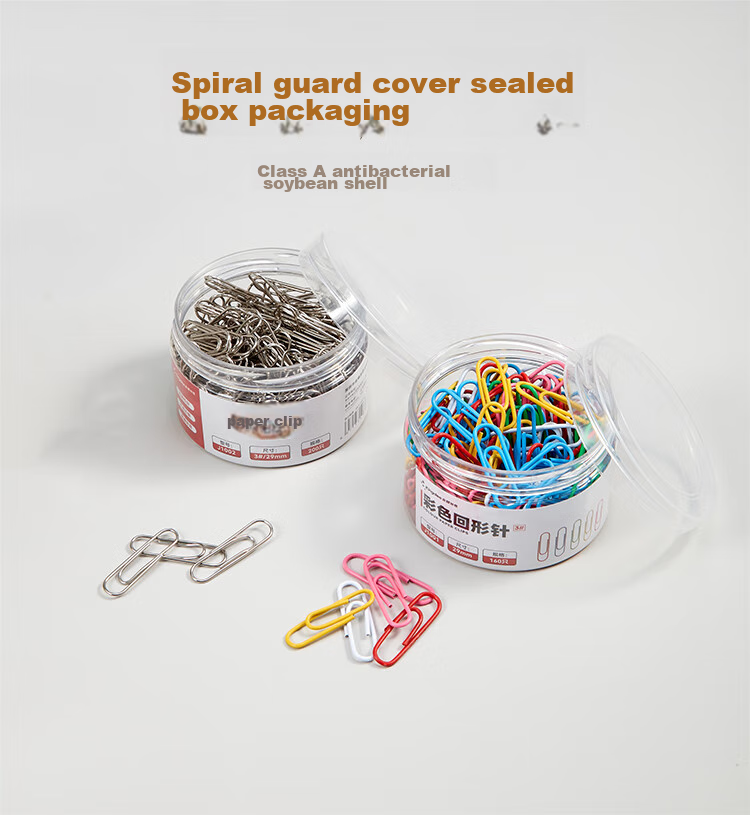 Kingdee 3# Nickel-Plated Paper Clips, Metal Binder Clips, Silver Paper Clips, 200 Pieces/tube, 29mm Large File Clips, Office Supplies 9