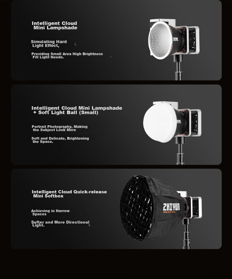 Zhiyun X60 Live Streaming Photography Light, 60W Professional Portable Fill Light, LED Phone And Camera Small Video Light, Indoor And Outdoor Shooting Constant Light, X60 Standard Configuratio 17
