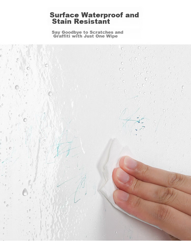 FOOJO Wall Protection Film, Static Cling Sticker, Latex Paint Wall Sticker, Anti-Stain And Anti-Kick, Matte Wall Protection Sticker, 1.2*3 Meters 3