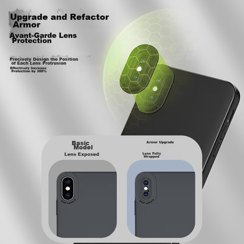 Чехол для Apple iPhone XS Max HOLDZU [Angel Eyes], силиконовый, противоударный, полноразмерный, тонкий, матовый, для мужчин и женщин - Графитовый черный