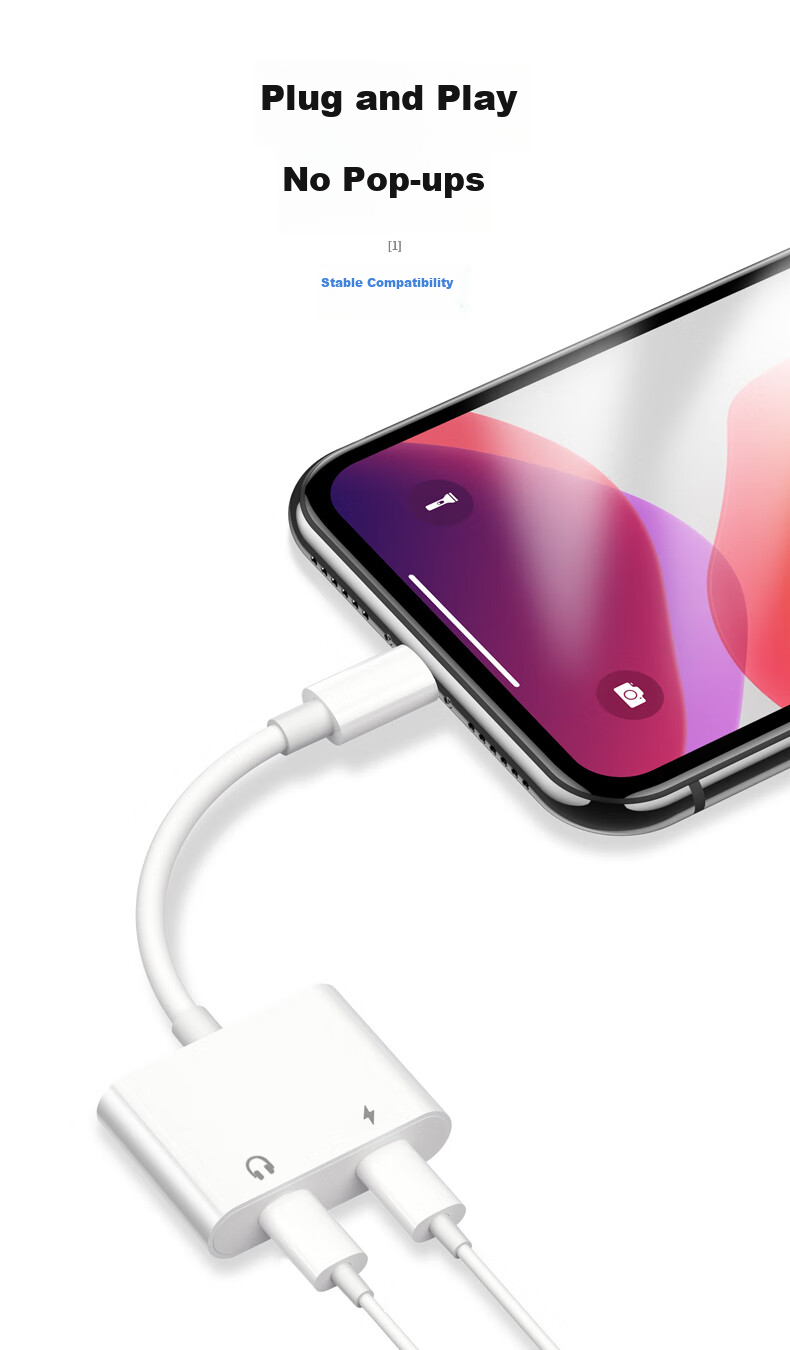 Bkayp Apple Earphone Adapter, Lightning Converter, Compatible with IPhone And IPad, No Interference for Live Streaming, Four-In Plug-And, for Watching Shows And Gaming 8