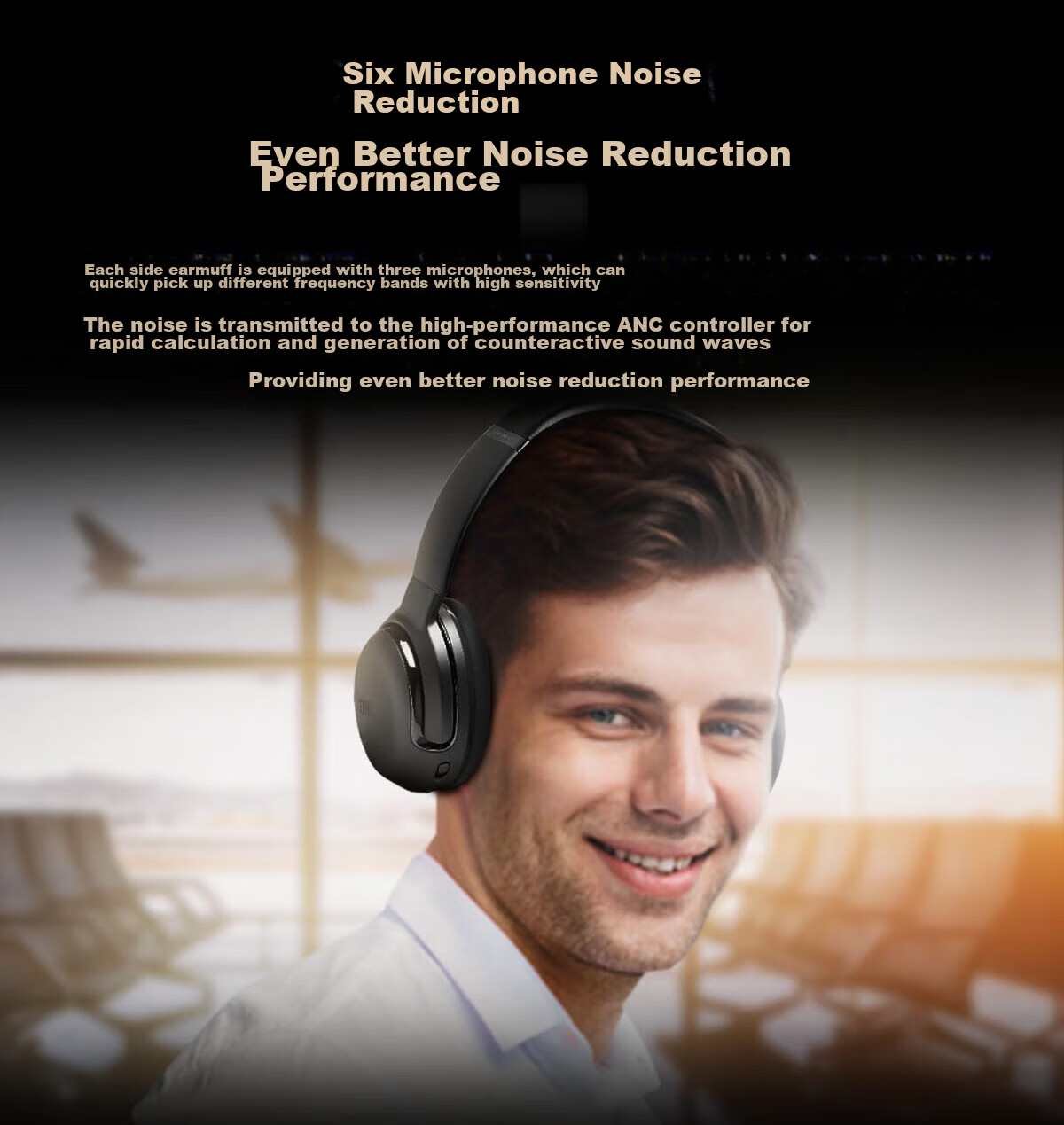 JBL TOUR ONE M2 Wireless Bluetooth Headphones, Long Battery Life, Active Noise Cancellation, Hi-Res Certified, Music Earphones, High-End Travel Commuter Headset, Champagne Gold 8