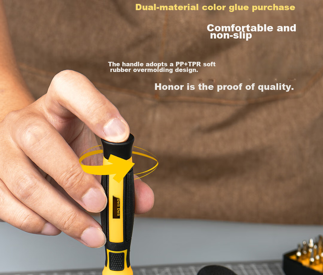 Deli Multifunctional Precision Repair Electronic Screwdriver Set, 65 Pieces, Mobile Phone Repair Screwdriver Kit 21