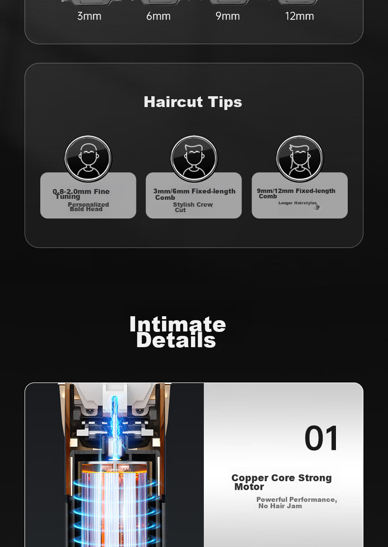 AUX Electric Hair Clipper for Adults, Electric Trimmer, Electric Hair Cutting Machine, Shaver for Children And Babies, Haircutting Tool Set, X1 Premium Configuratio 19