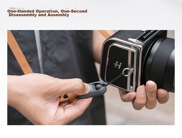 PGYTECH Camera Shoulder Strap for Mirrorless Cameras And Instant Cameras, CCD Camera Strap, Dandelion Camera Strap, Vintage Neck Strap for Canon G7X3 Fuji X100VI, Breathable And Comfortable, Meteor Gray, L 14