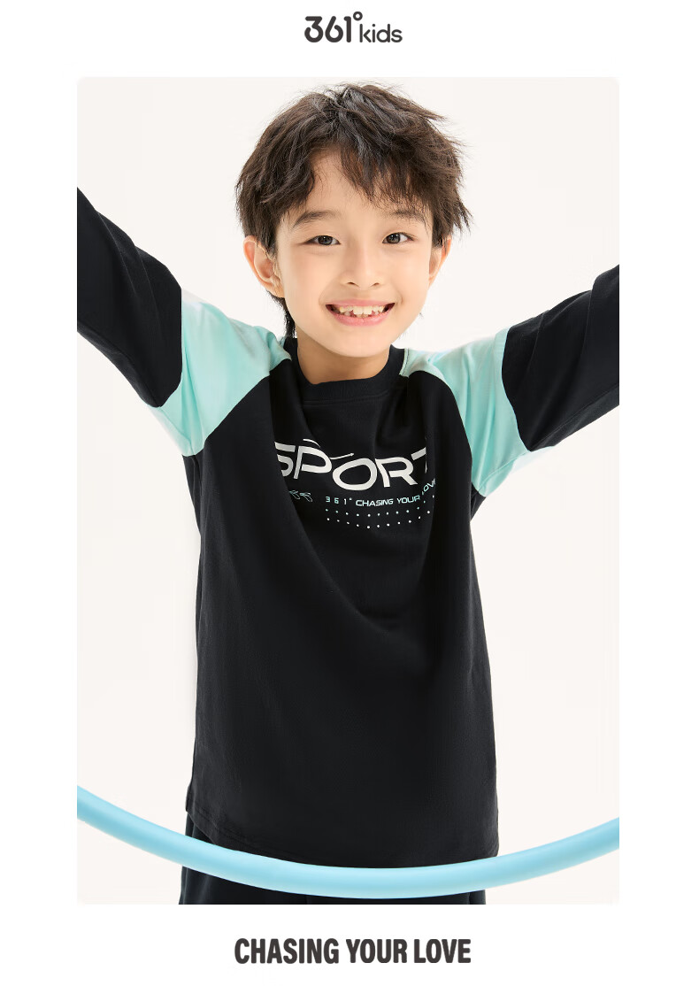 361° Children's Clothing, Kids' Long-Sleeve Sweater for Spring 2026, Boys And Girls Aged 3-14, Color Block Knit Top, White, Size 110 21