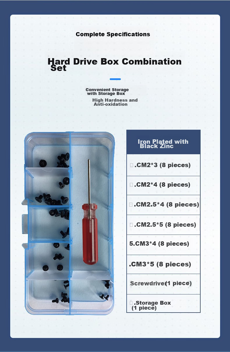 Suoli Notebook Flat Head Screw Set / Includes 12 Types of Screws / with Screwdriver / 70001 2