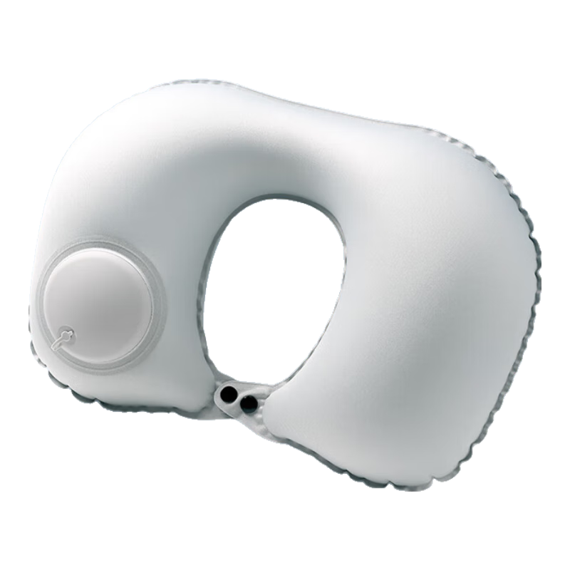 BADIGAO U-Shaped Inflatable Pillow with Milk Silk, Portable Travel Pillow for Long-Distance Trains And Airplanes, Neck Support Headrest Sleeping Aid