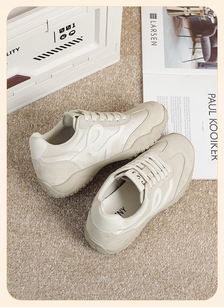 Zhuoshini 7cm Height Increasing German Training Shoes Women Breathable Casual Sneakers Sports Shoes Stylish Versatile Silver Size 38 12