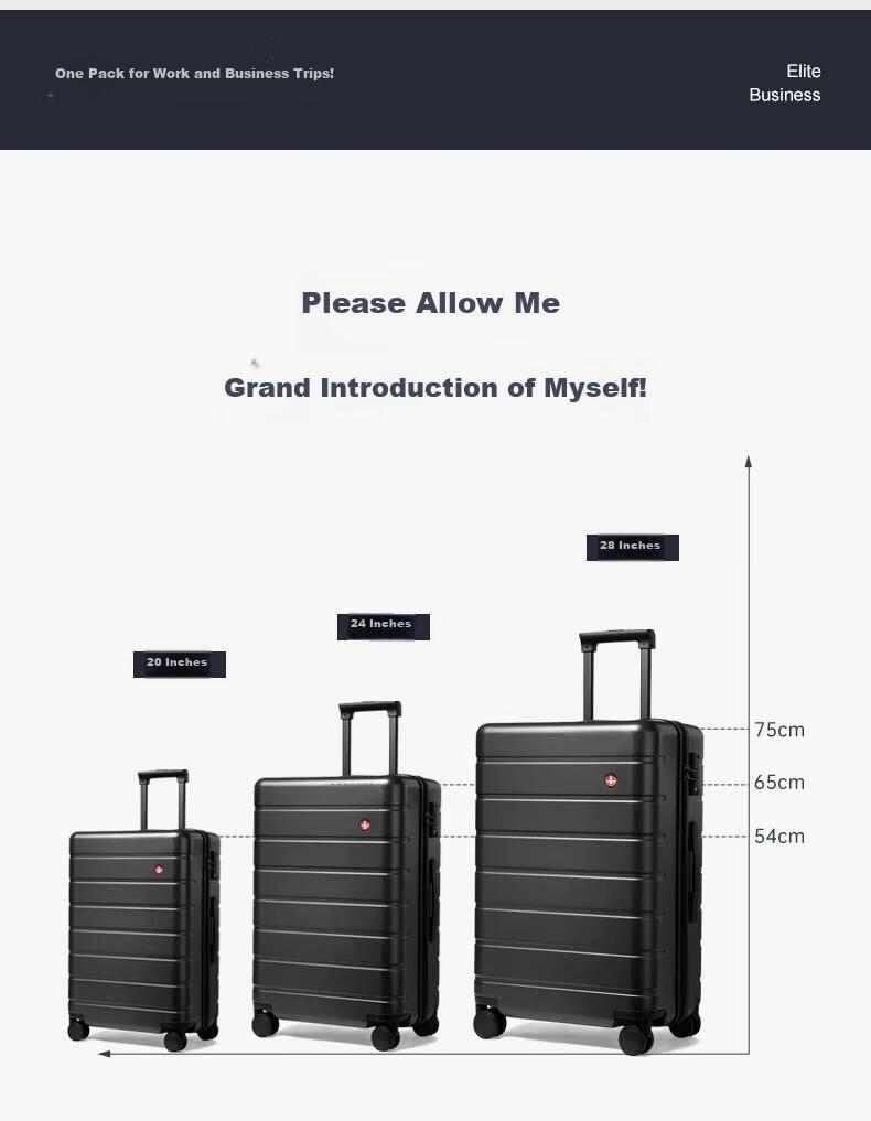 CROSSGEAR Swiss Luggage 28-Inch Carry-On Suitcase Large Capacity Travel Case for Men And Women with Seat, Password Lock And Wheels 14