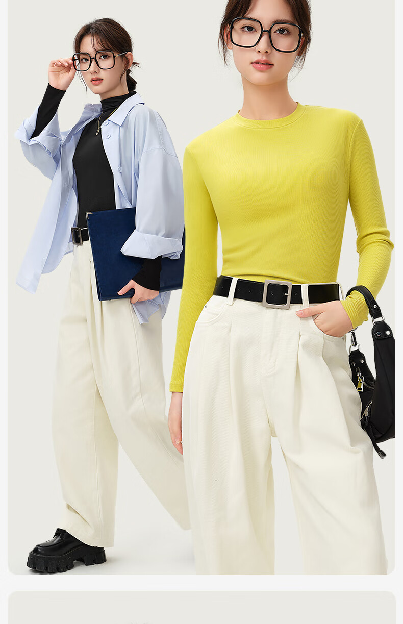 Jianyun Modal Cotton Slim Fit White Long Sleeve Thin T-Shirt for Women Stylish Outerwear 10