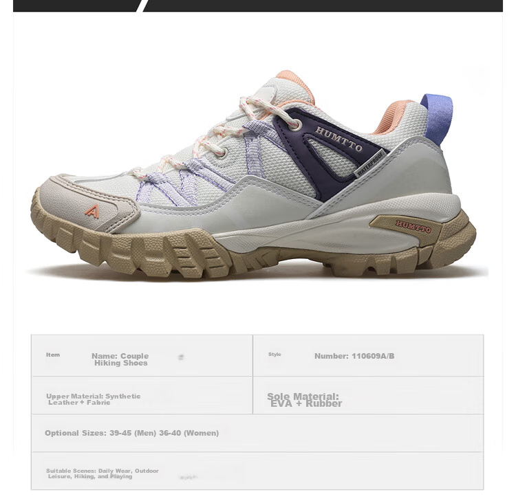 HUMTTO Non-Slip Hiking Shoes, All-Season Mesh Breathable Casual Women's Shoes, Outdoor Mountaineering Shoes, Beige/oatmeal, Size 37 7
