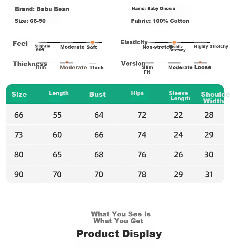 BOBDOG Baby Clothes Spring And Autumn, 100% Pure Cotton Infant Romper, Class A Baby Cartoon Outdoor Wear, Onesie Bodysuit 10