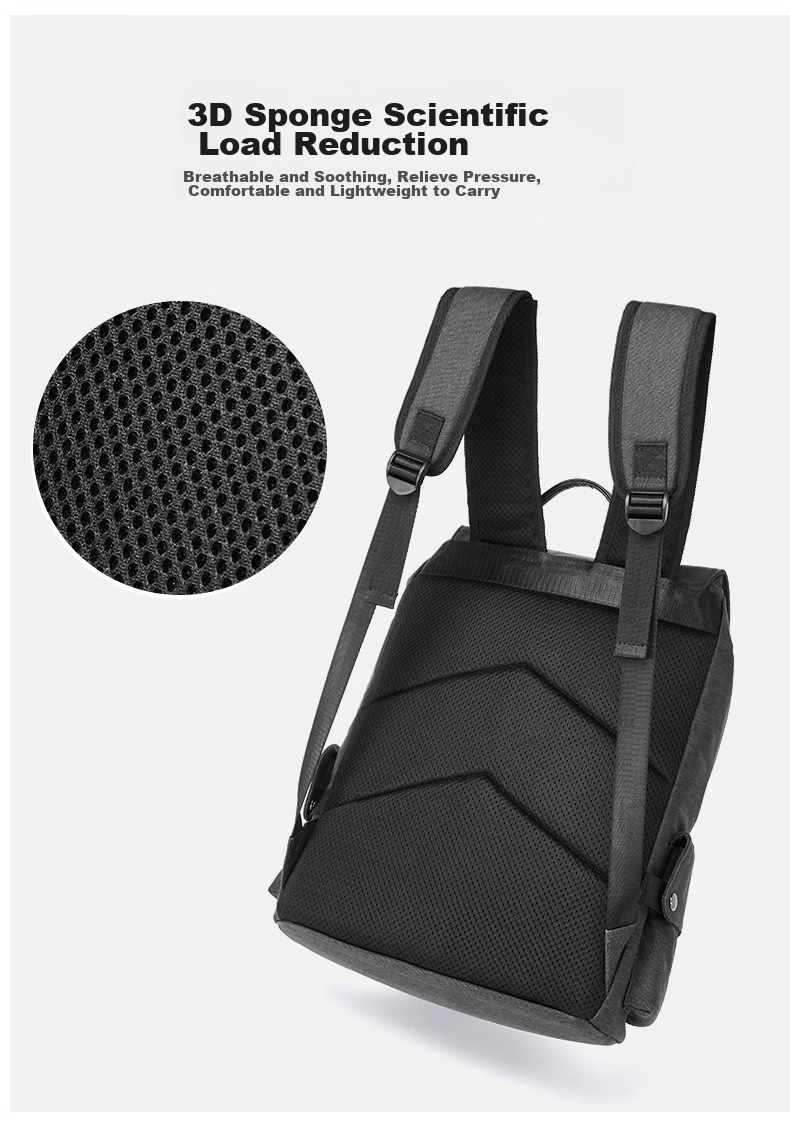 BOSTANTEN Men's Backpack, High School And College Student Bookbag, Trendy Backpack with Large Capacity for Laptops And Notebooks, Suitable for Both Men And Wome 8