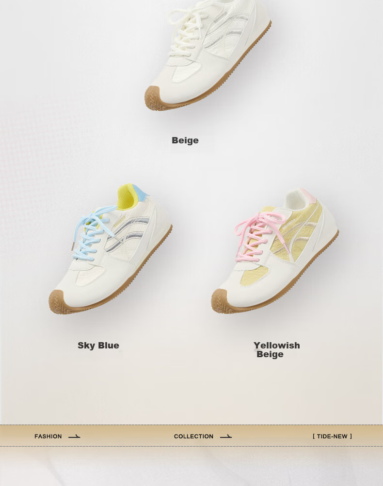 Huili Official Women's Shoes, 2025 Winter New Style Women's Shoes, Classic Soft-Soled Forrest Gump Shoes for Women, Beige Blue, Size 36 4