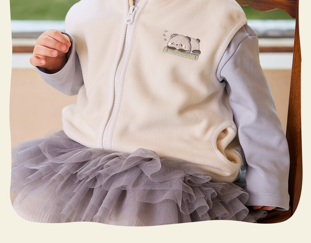 Beitaisi Children's Vest, Spring And Autumn School Uniform Essential, Infant Waistcoat, Boys And Girls Baby Fleece Vest Jacket 8